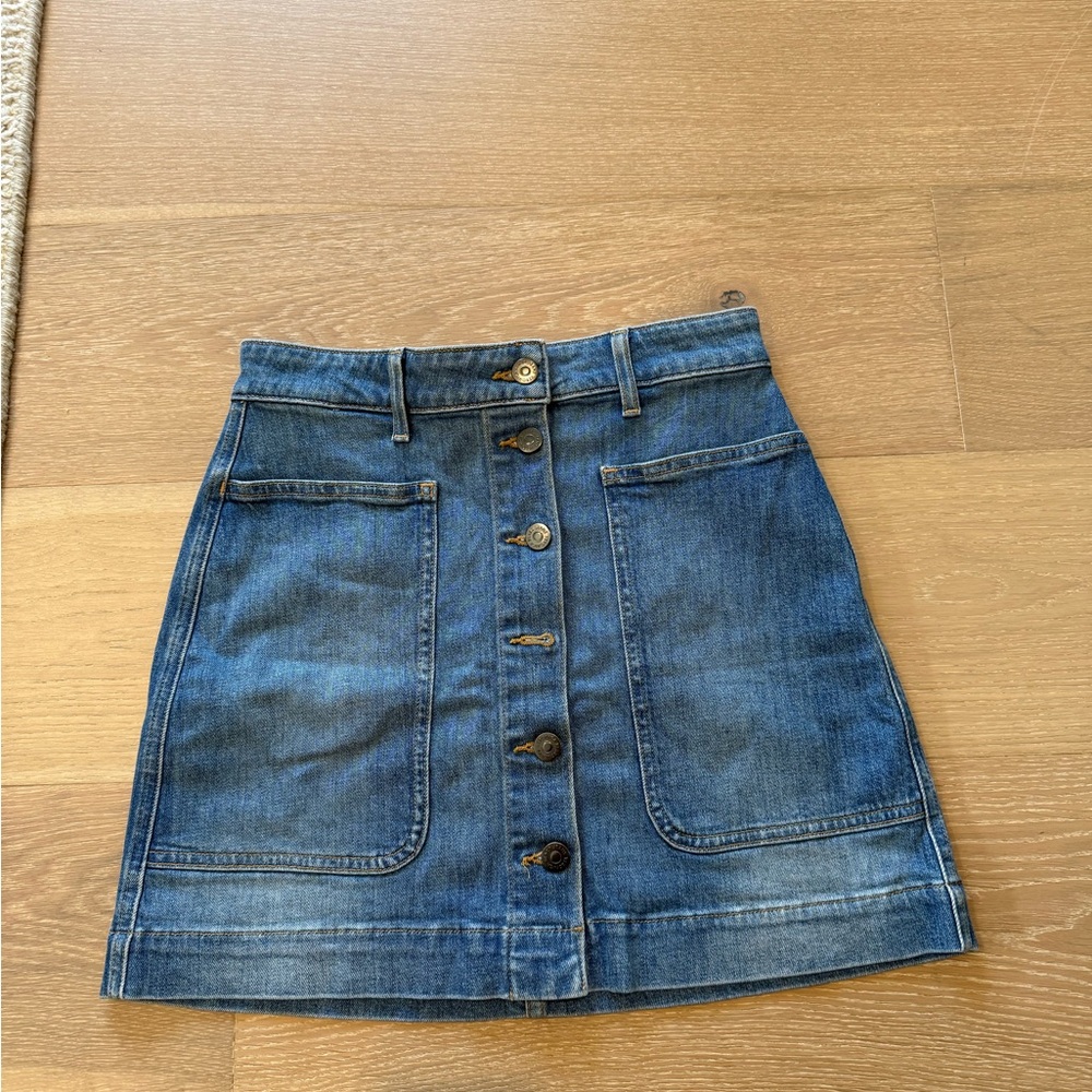 Veronica Beard Blue Denim Mini Skirt